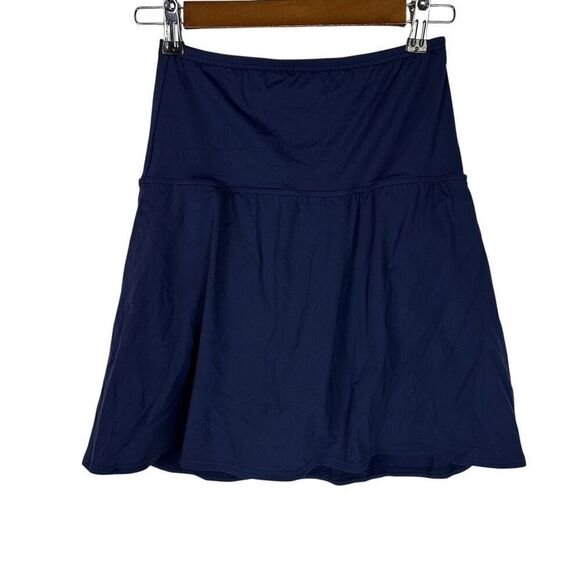 Lands’ End Black Tummy Control Ultra High Waist Modest Swim Skirt size 12 - Picture 1 of 8